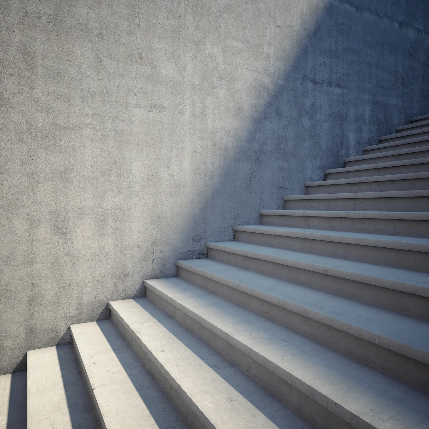 Concrete steps finished for durable, everyday use